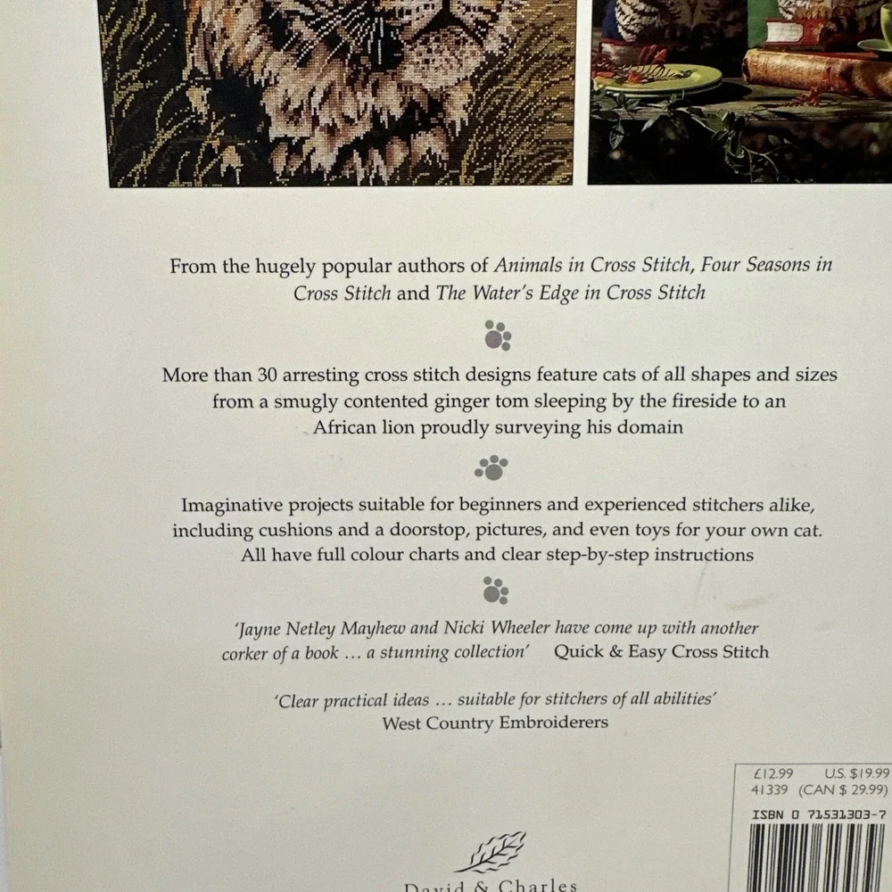 Cats of the World in‎ Cross Stitch Paperback 2002. Must Have Cat Cross Stitch!!